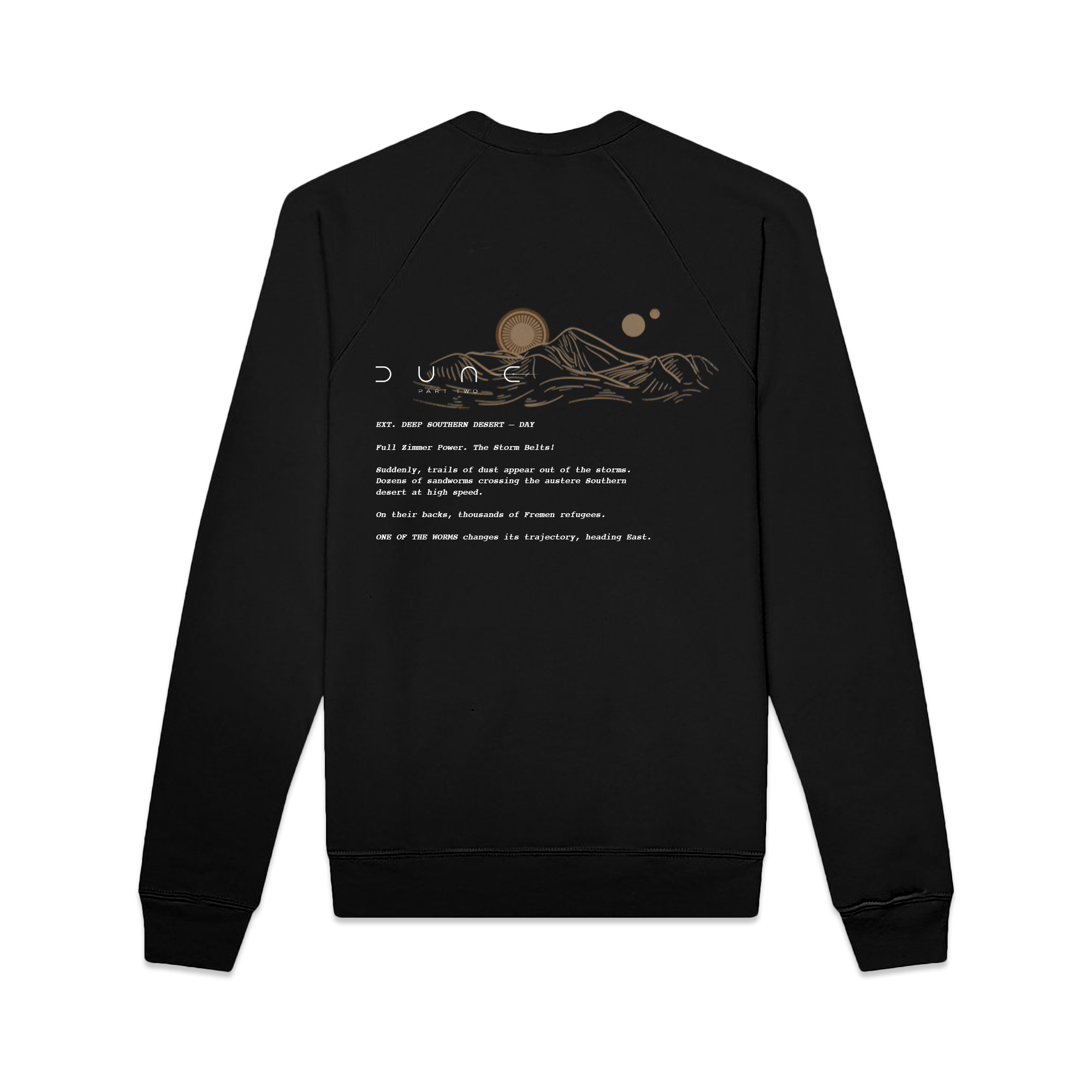 The Dune: Part Two Script Crewneck in Harkonnen Black (SOLD OUT)